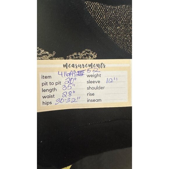 Barneys New York Small Black & Gold Metallic Knit Sweater Dress - Picture 3 of 13